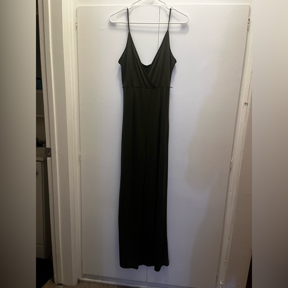 Forever 21 Olive Green Wide Leg Jumpsuit